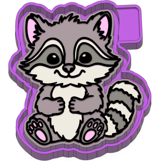Cute Raccoon Freshie Mold