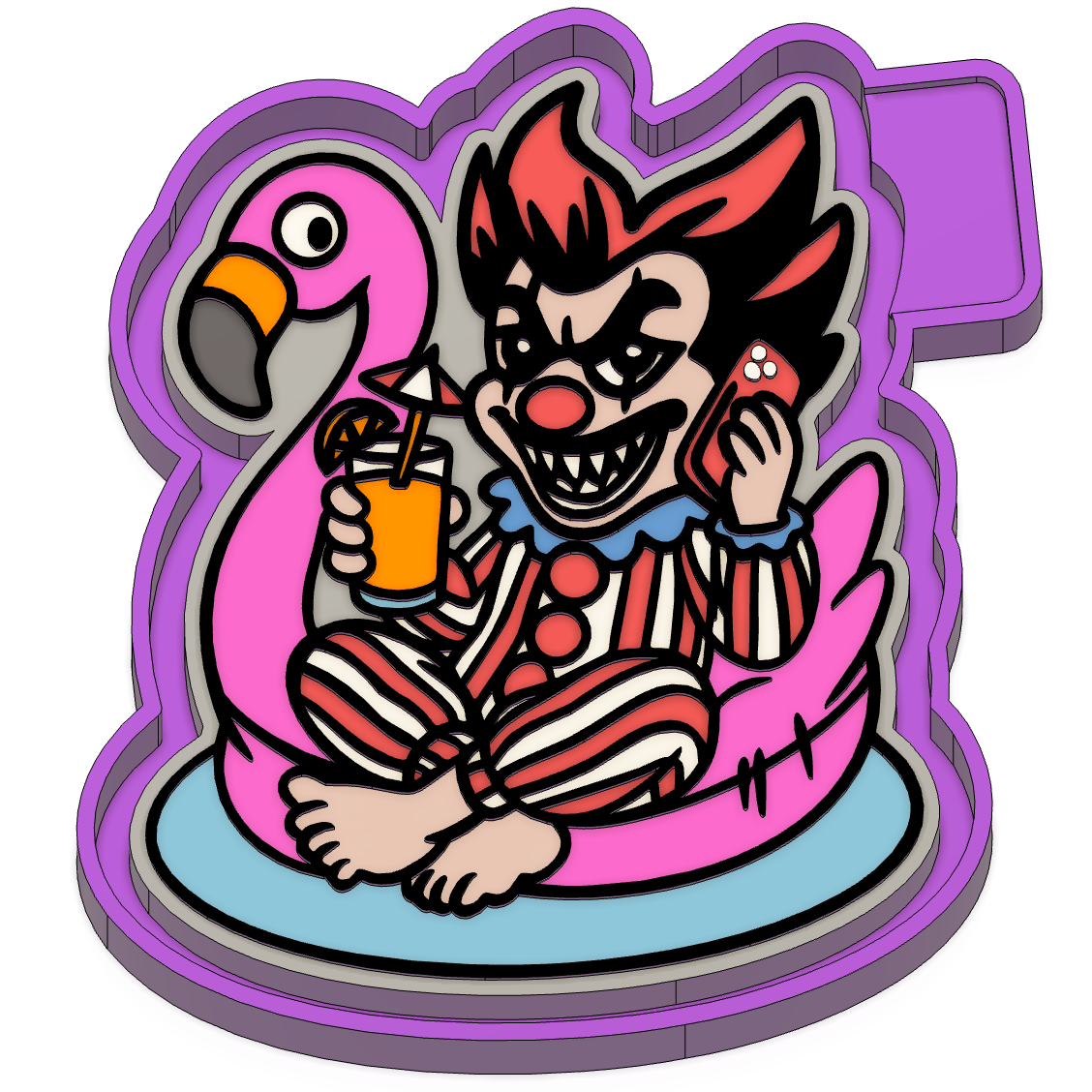 Clown Floaty Freshie Mold
