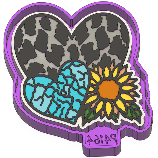 Western Heart Freshie Mold