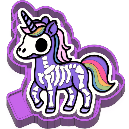 Skelly unicorn Freshie mold
