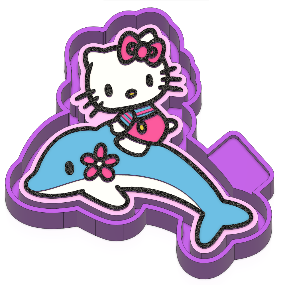 Kitty dolphin Freshie mold