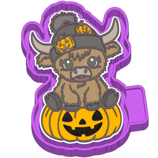 Highland cow halloween Freshie mold
