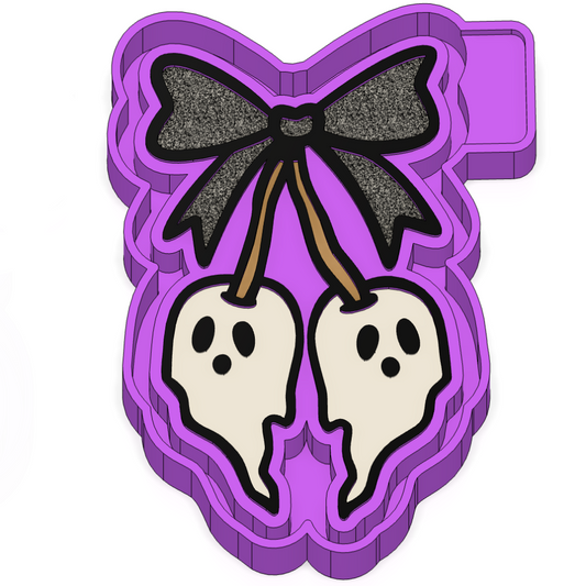 Ghost Cherries bow Freshie mold