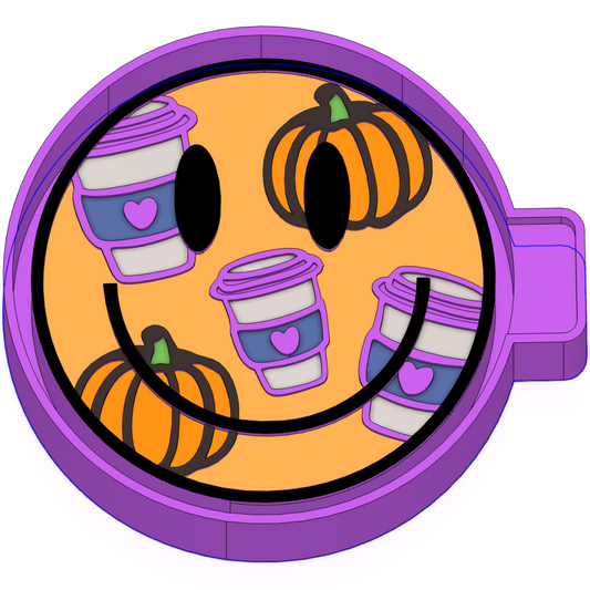 Pumpkin Coffee  Smiley Freshie mold