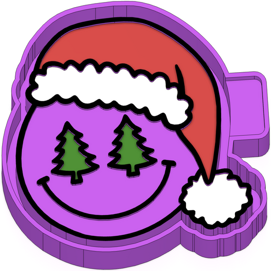 Christmas happy Face Freshie mold