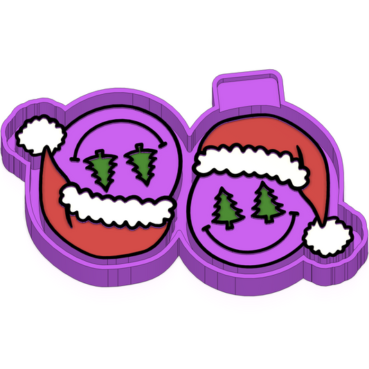 Christmas happy Face vents Freshie mold