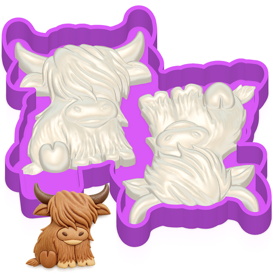 3D Highland Cow Vents Freshie Mold