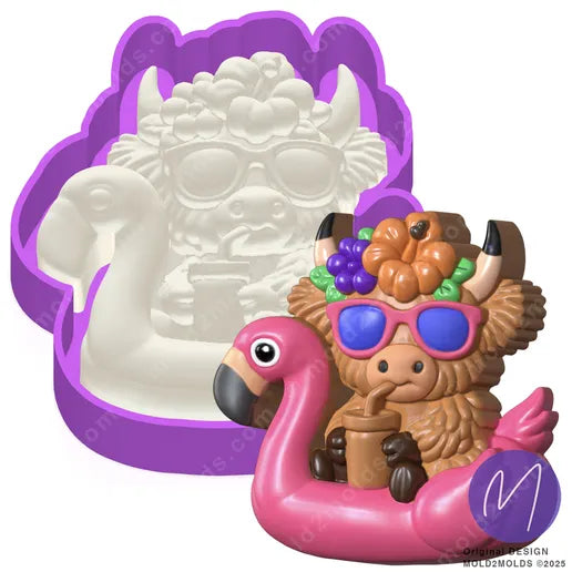 3D highland Floaty Freshie Mold