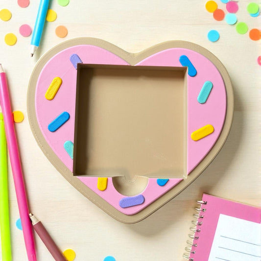 Sugar Cookie Heart Sticky Note Holder