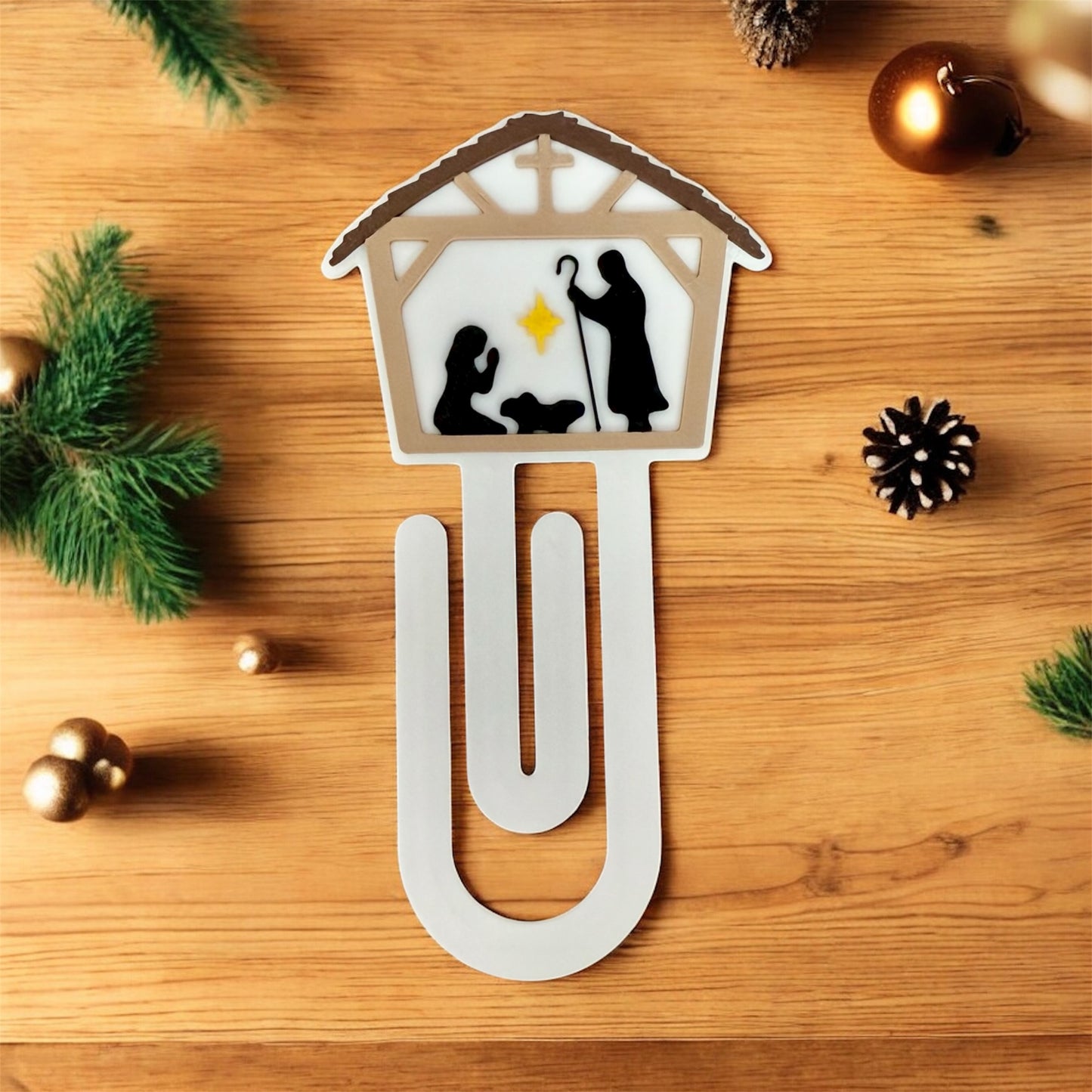 Nativity Scene paper clip/Book mark