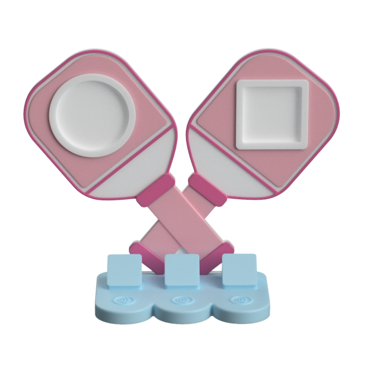 Pickle Ball NFC Stand- 2 Frames- (Design your NFC stand- You Choose base type)