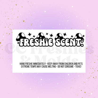 Mushroom Freshie Scent Label Sticker