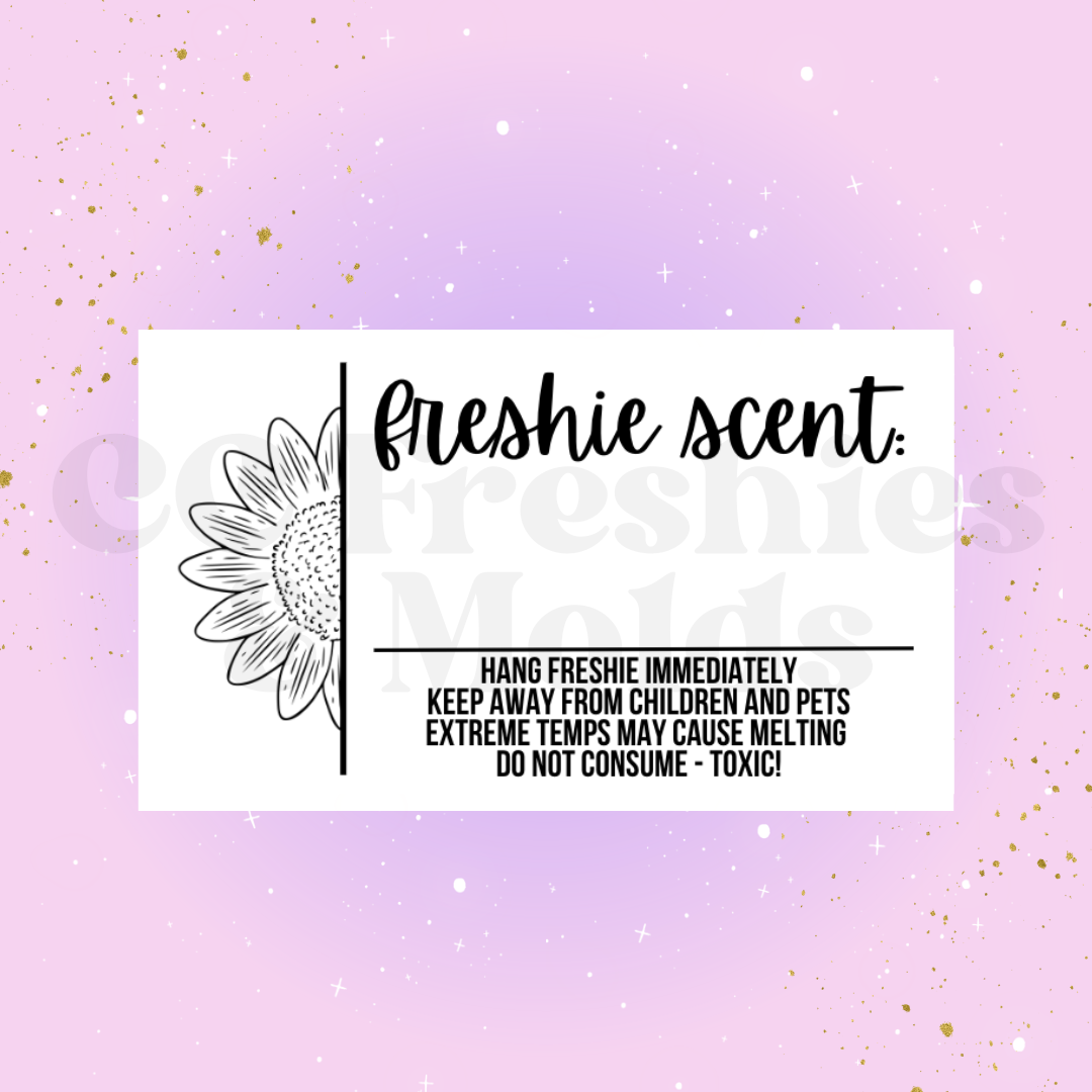 Flower Freshie Scent Label Sticker
