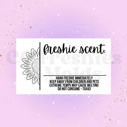 Flower Freshie Scent Label Sticker