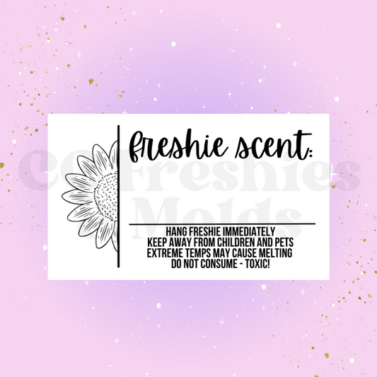 Flower Freshie Scent Label Sticker