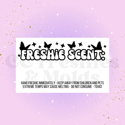 Butterfly Freshie Scent Label Sticker