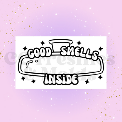 Good Smells Inside Package Sticker