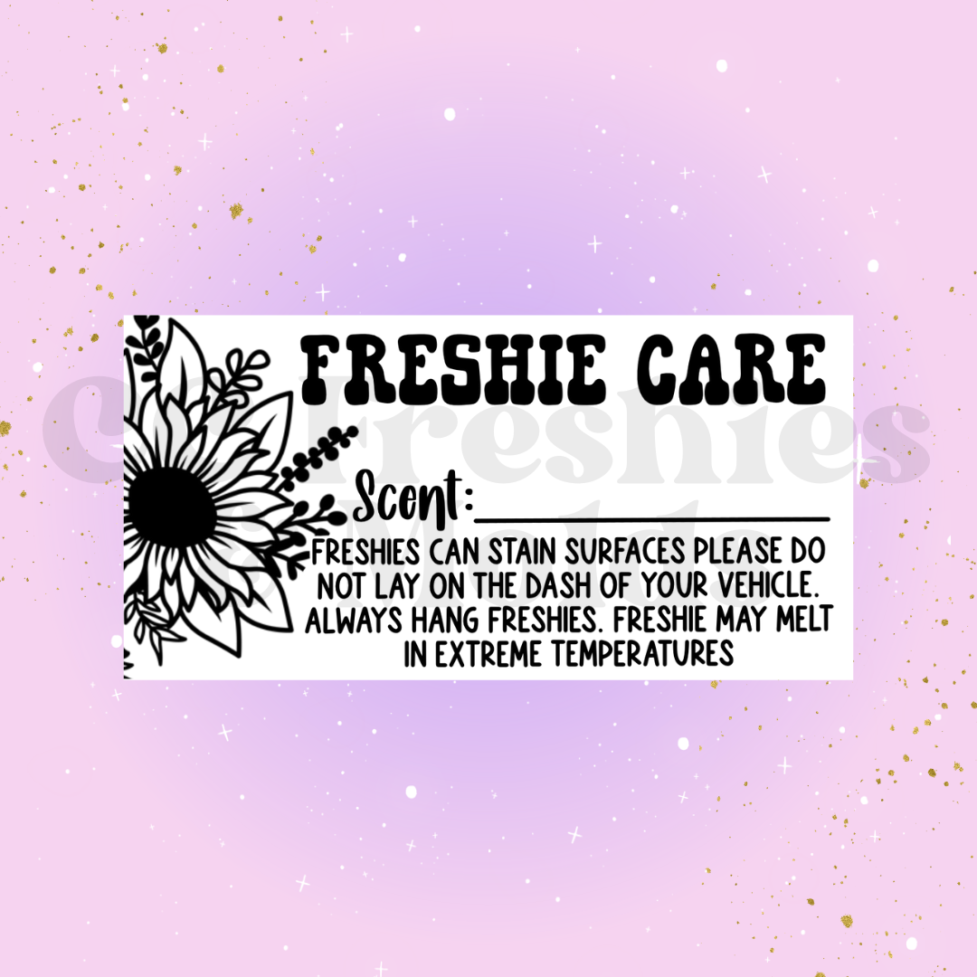Flower Freshie Scent Label Sticker