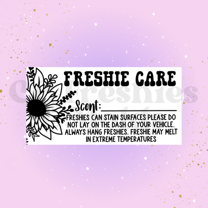 Flower Freshie Scent Label Sticker