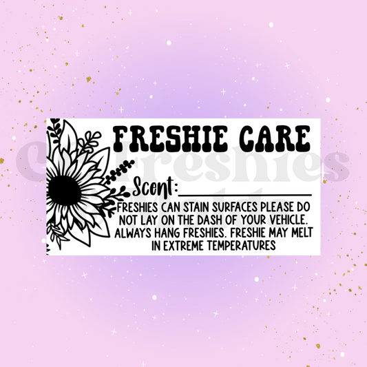 Flower Freshie Scent Label Sticker