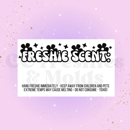 Flower Freshie Scent Label Sticker