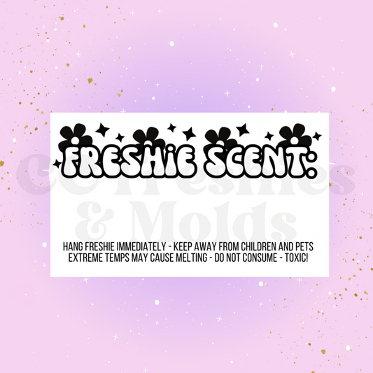 Flower Freshie Scent Label Sticker