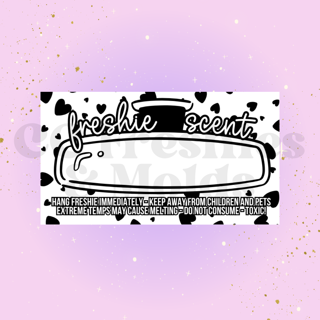 Hearts Freshie Scent Label Sticker