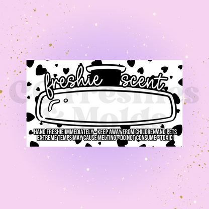 Hearts Freshie Scent Label Sticker