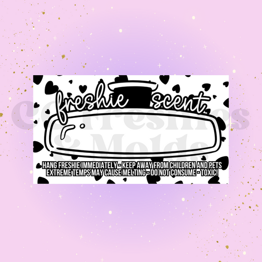 Hearts Freshie Scent Label Sticker