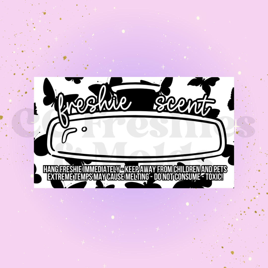 Butterfly Freshie Scent Label Sticker
