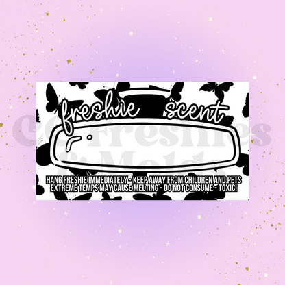 Butterfly Freshie Scent Label Sticker