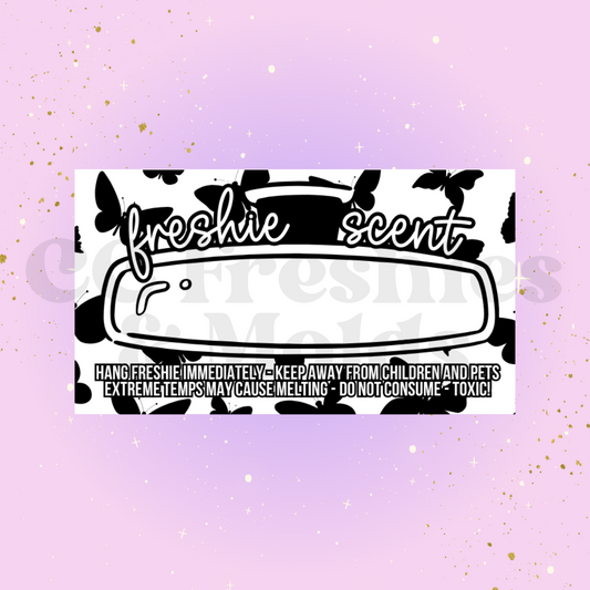 Butterfly Freshie Scent Label Sticker