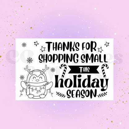 Holiday Thank you Sticker