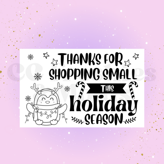 Holiday Thank you Sticker