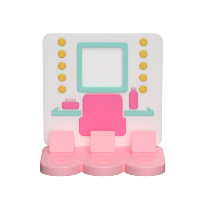 Salon NFC Stand- 1 Frame/square- (Design your NFC stand- You Choose base type)