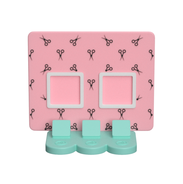 Scissors NFC Stand- 2 Frames- (Design your NFC stand- You Choose base type)