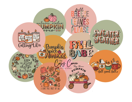 Fall Cardstock rounds