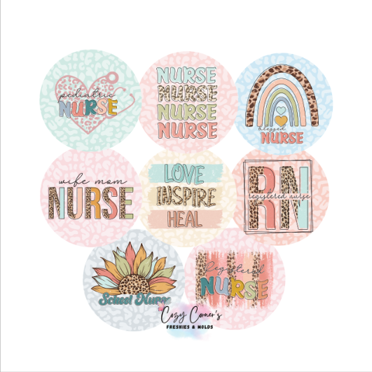 Nurse/RN Cardstock rounds