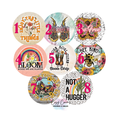 Boho Cardstock rounds