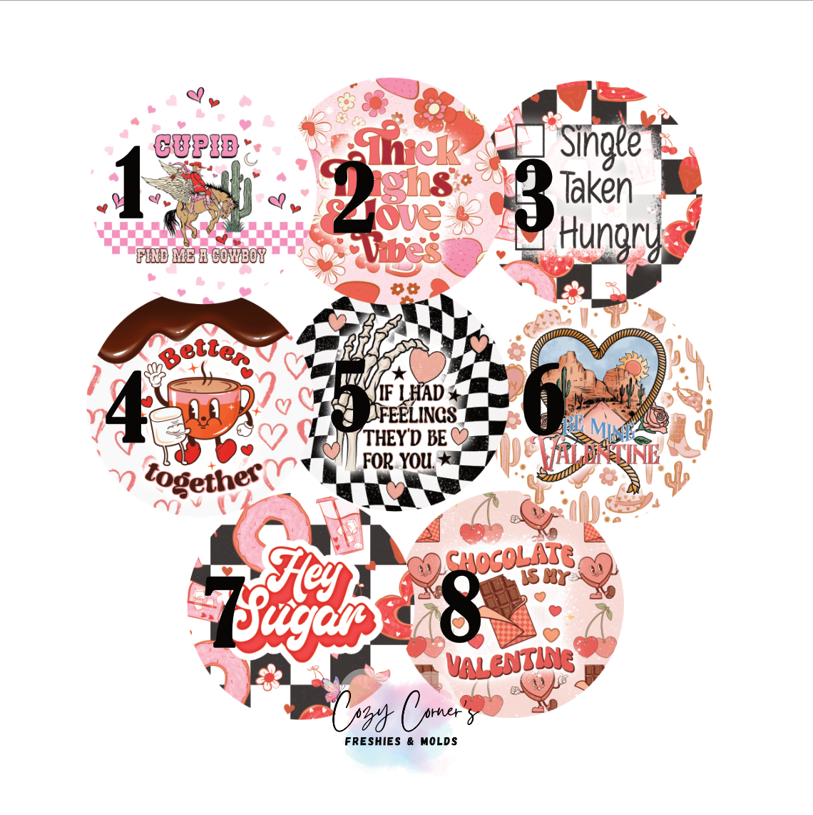 Valentine's  Day Cardstock rounds