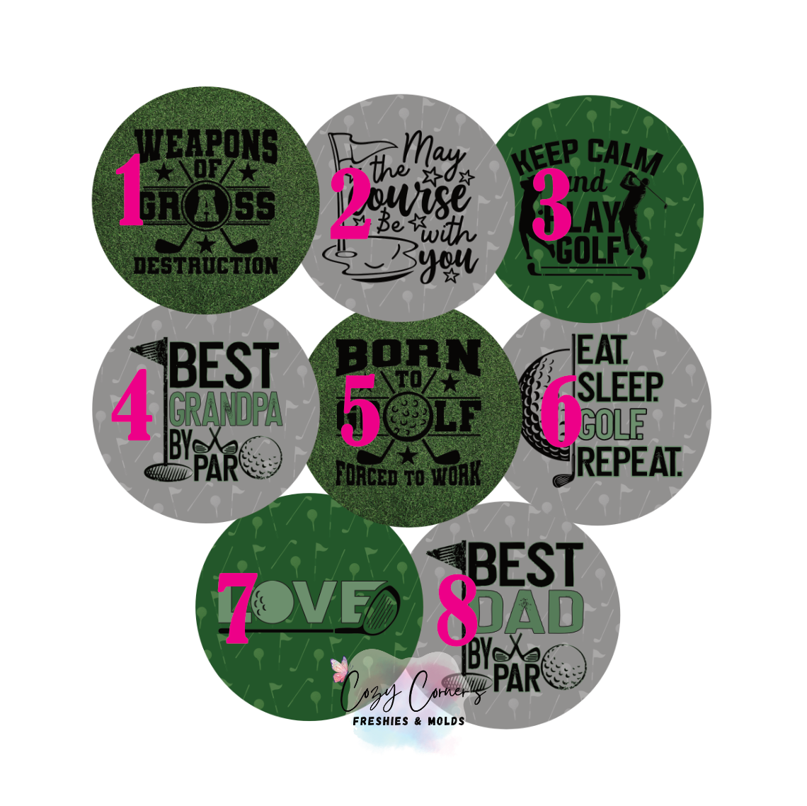Golf Cardstock rounds