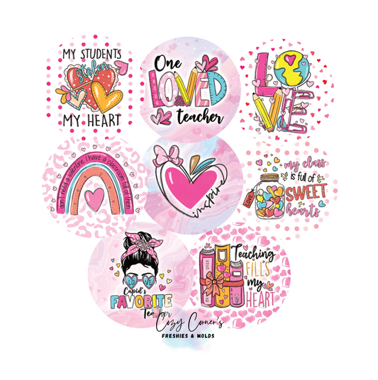 Teacher Valentine Cardstock rounds