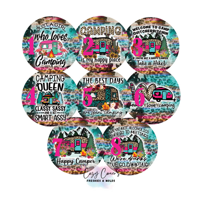 Camping Cardstock rounds