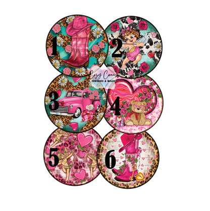 Valentine's Day Cardstock rounds
