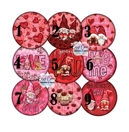 Valentine's Day Gnomes Cardstock rounds