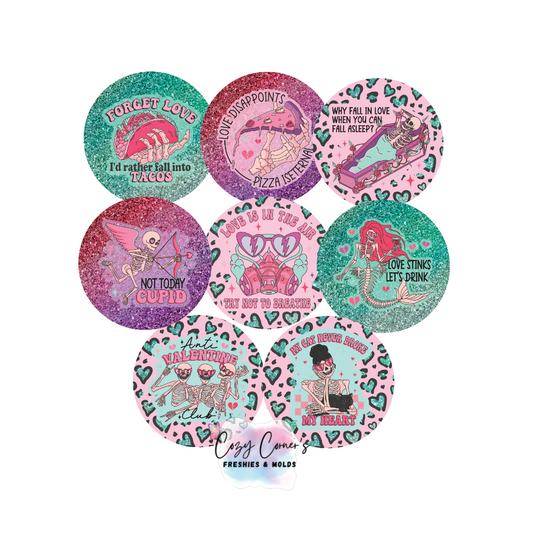 Anti Valentine Cardstock rounds