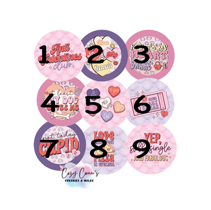 Anti Valentine Cardstock rounds