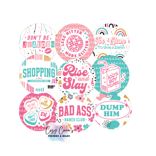 Anti Valentine Cardstock rounds