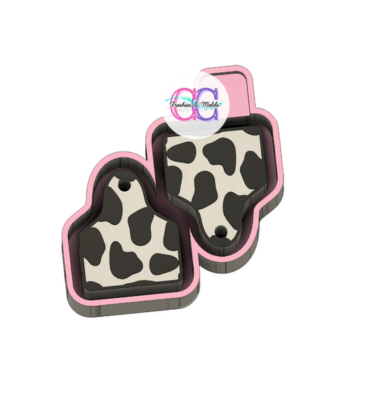 Cow tag Vents Freshie Mold