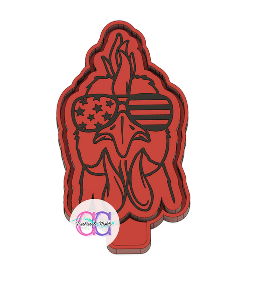 Chicken/ Flag Freshie Mold